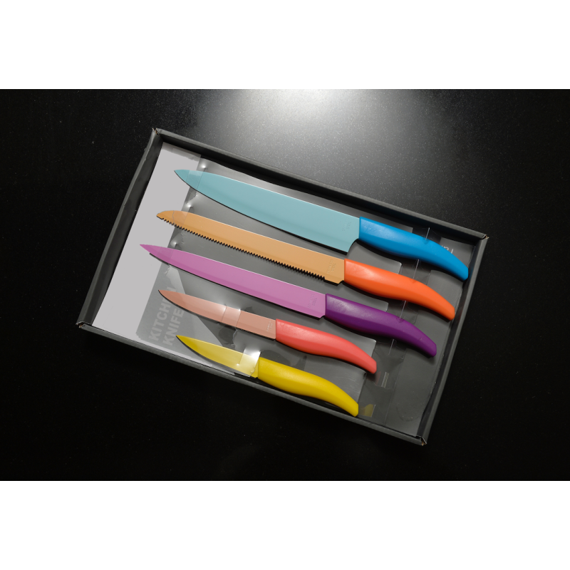 SET COUTEAUX 5 PCS HOUSE COLORS