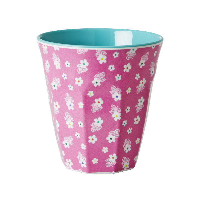 GOBELET MELAMINE MEDIUM TWO TONE FLOWER