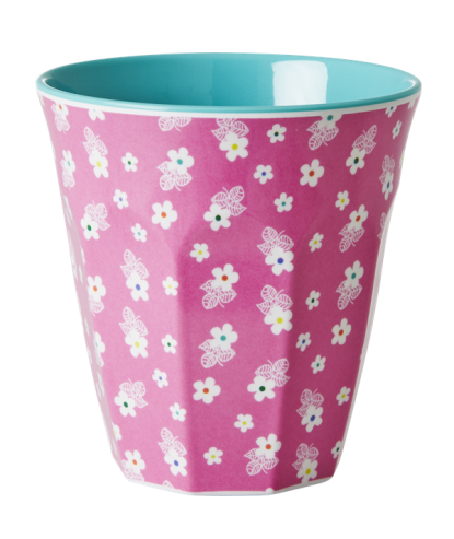 GOBELET MELAMINE MEDIUM TWO TONE FLOWER