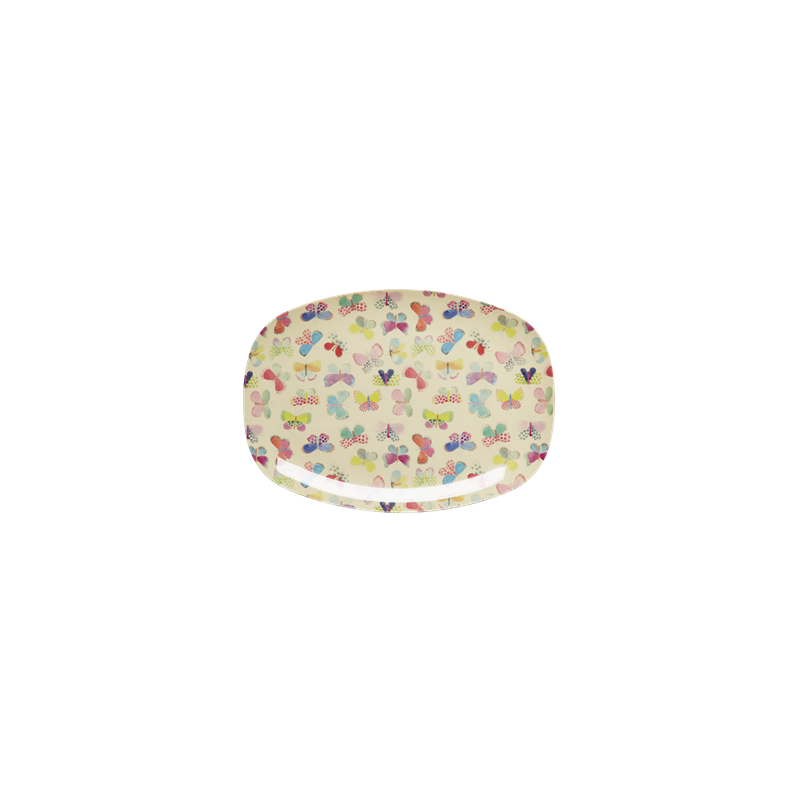 ASSIETTE RECTANGULAIRE MELAMINE PAPILLON