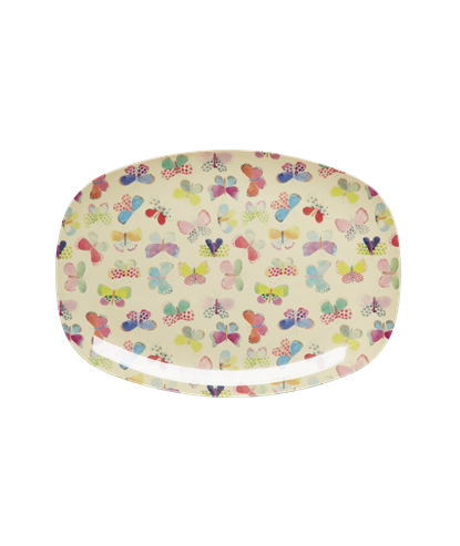 ASSIETTE RECTANGULAIRE MELAMINE PAPILLON