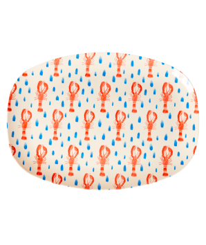 ASSIETTE RECTANGULAIRE MELAMINE LOBSTER