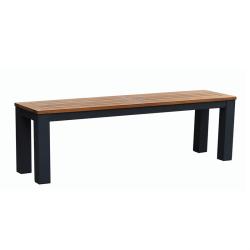 BANC ALUMINIUM BOIS 158X38 CM LAVA