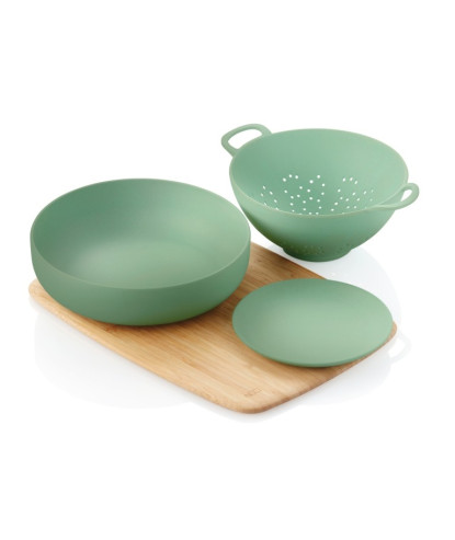 SET A PETIT DEJEUNER : PETITE ASSIETTE - BOL - PETITE PASSOIRE ET PLA