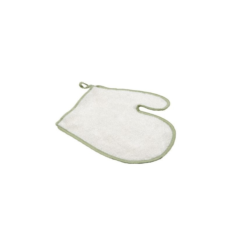 GANT EN FIBRE DE BAMBOU BLANC 20X23CM 