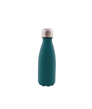 BOUTEILLE ISOTHERME DOUBLE PAROI EN INOX VERT PETROLE 350ML