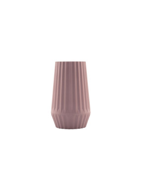 VASE RAINURE EN FIBRE DE BAMBOU MAUVE Ø 9.2CM H 15.2CM