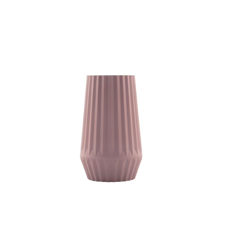 VASE RAINURE EN FIBRE DE BAMBOU MAUVE Ø 9.2CM H 15.2CM