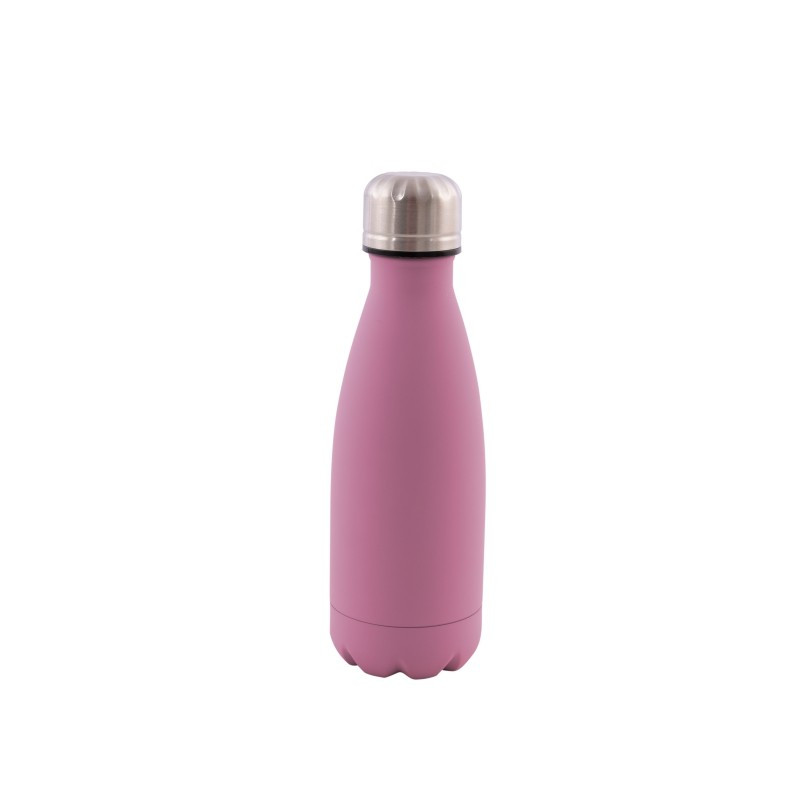 BOUTEILLE ISOTHERME DOUBLE PAROI EN INOX VIEUX ROSE 350ML