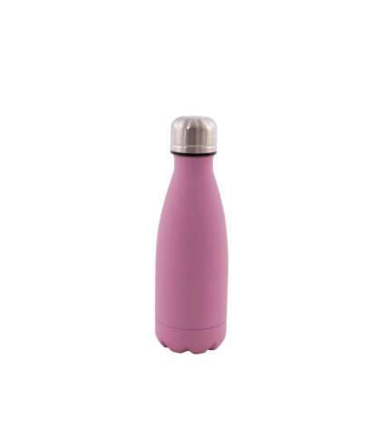 BOUTEILLE ISOTHERME DOUBLE PAROI EN INOX VIEUX ROSE 350ML