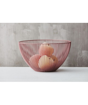 WIRE PANIER VIEUX ROSE Ø 25CM H 14CM