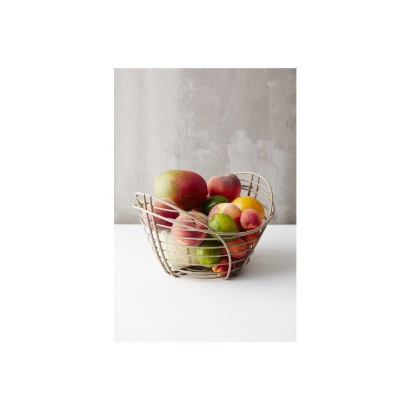 PHIL GRAND PANIER LAQUE POUDREE TAUPE 31X29.5X19CM