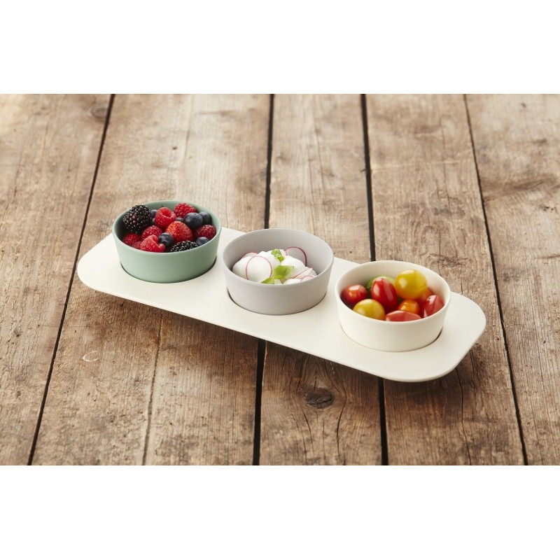 SET A TAPAS EN FIBRE DE BAMBOU 4 PIECES 38.5X15X6CM