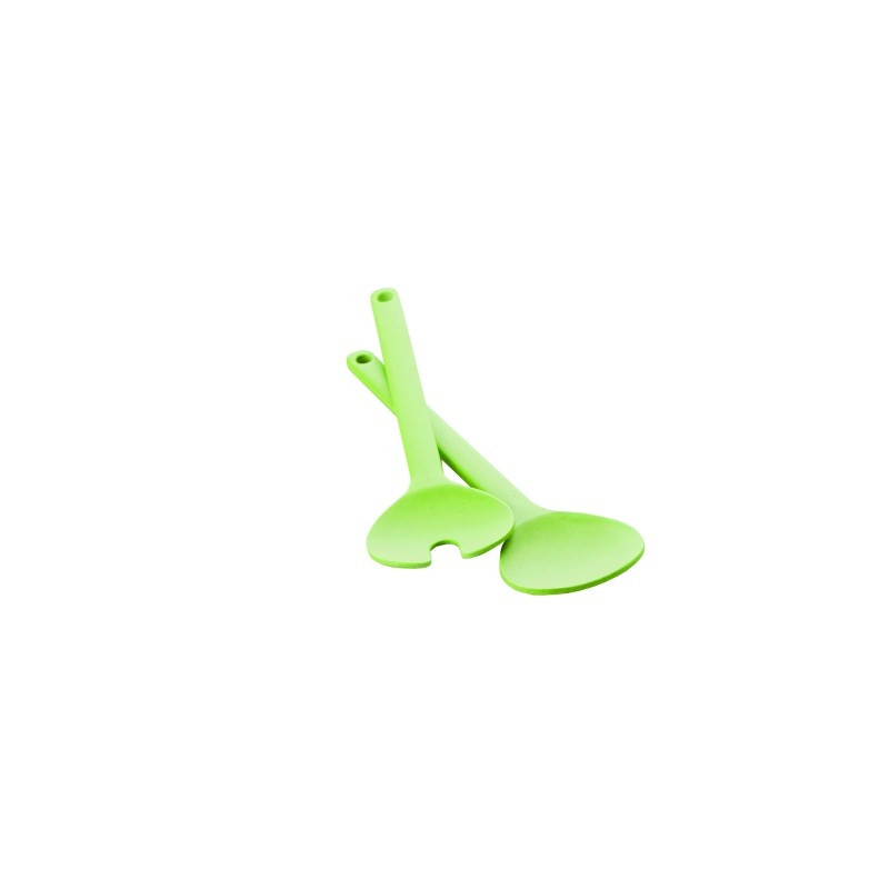 COUVERT A SALADE EN FIBRE DE BAMBOU 2 PIECES VERT 27CM