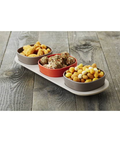 SET A TAPAS EN FIBRE DE BAMBOU 4 PIECES 33X11X5.5CM
