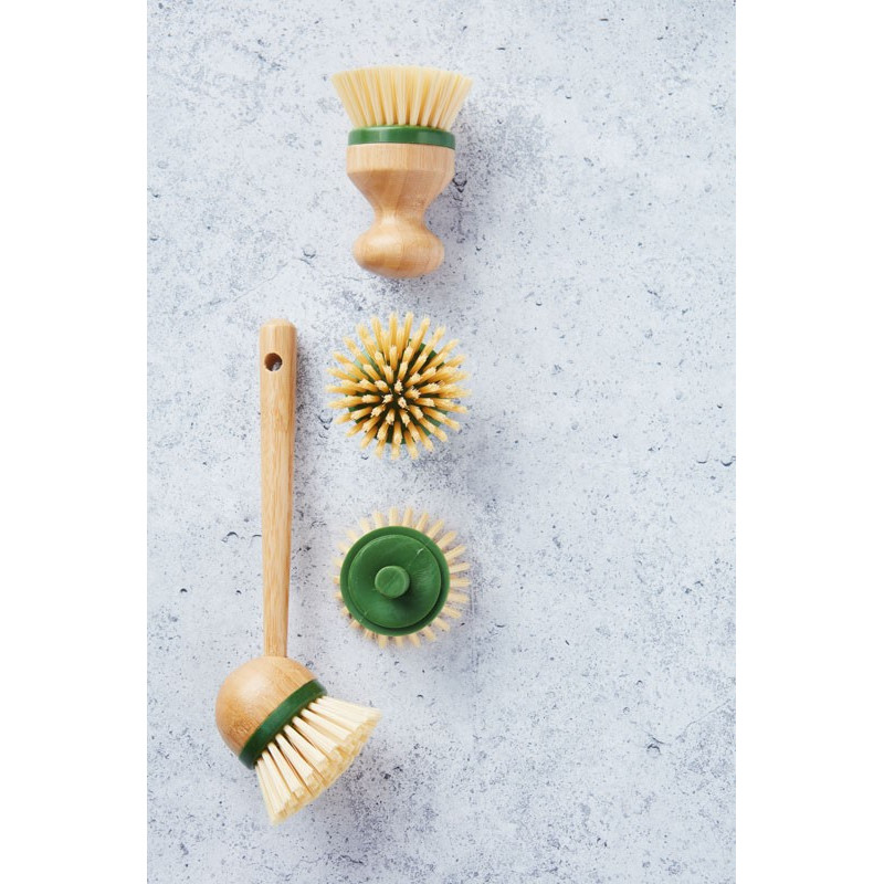 SET DE 2 TÊTES DE RECHANGE POUR BROSSE À VAISSELLE EN BAMBOU