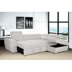 SALON D'ANGLE ALADEEN GRIS CLAIR