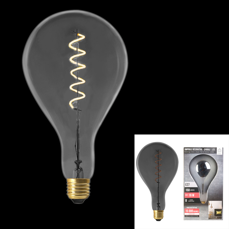 AMPOULE PS160 E27 LED SPIRAL IRISE 6W