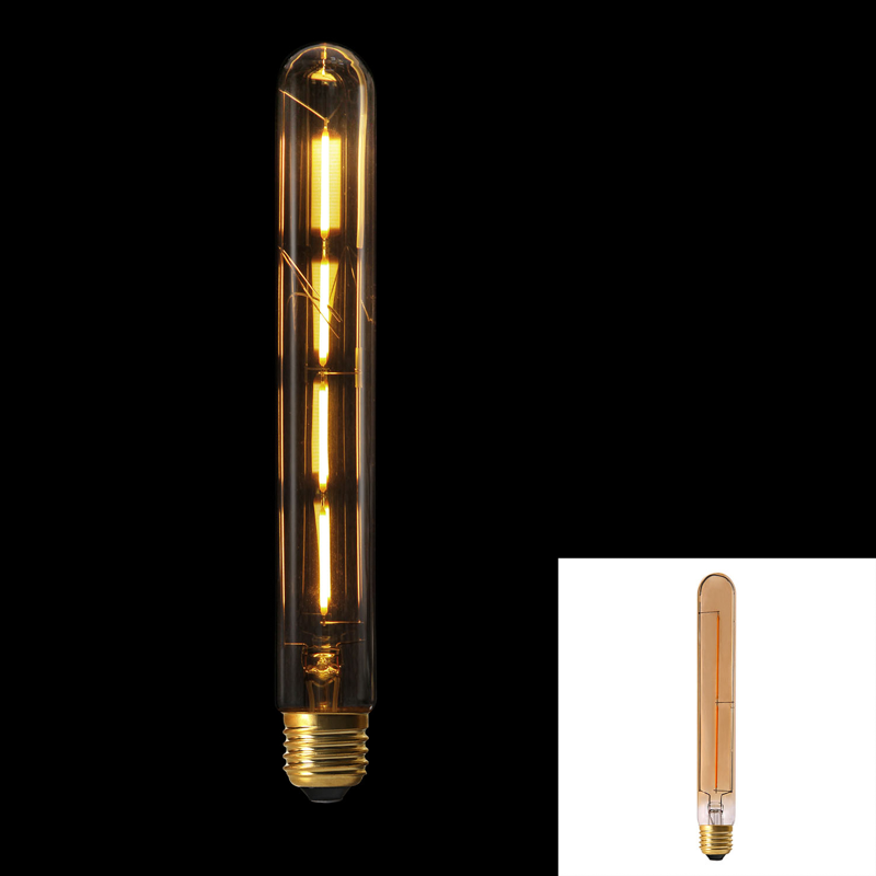 AMPOULE TUBE E27 LED AMBRE 22.5CM 2W
