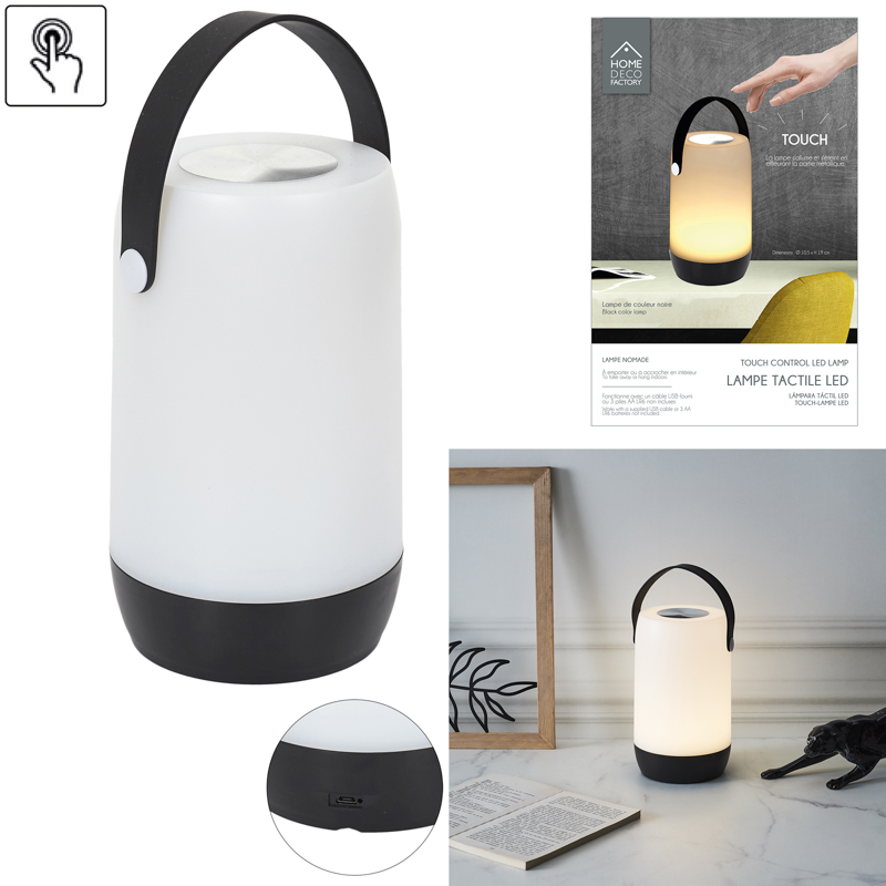 LAMPE TACTILE NOMADE NOIRE