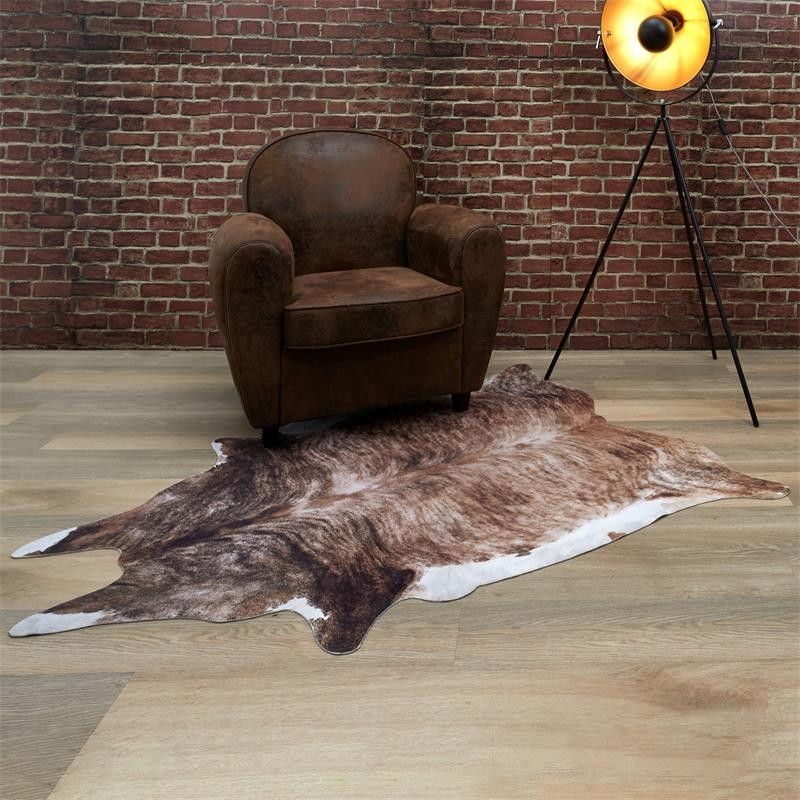 TAPIS IMITATION PEAU DE VACHE 120X158CM