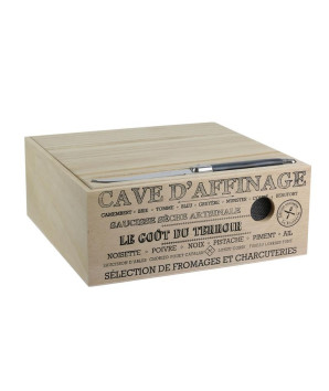 CAVE A FROMAGE BOIS AVEC COUTEAU