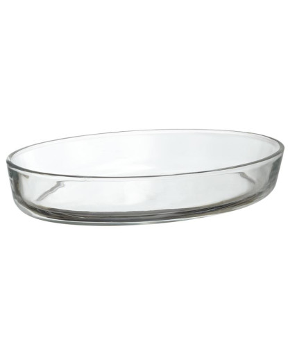 PLAT OVALE EN VERRE 30CM