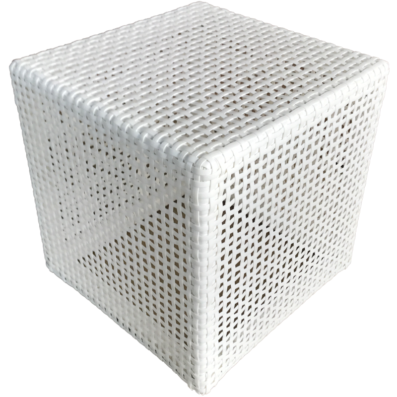 CUBE SABRINE 32X32X32 BLANC