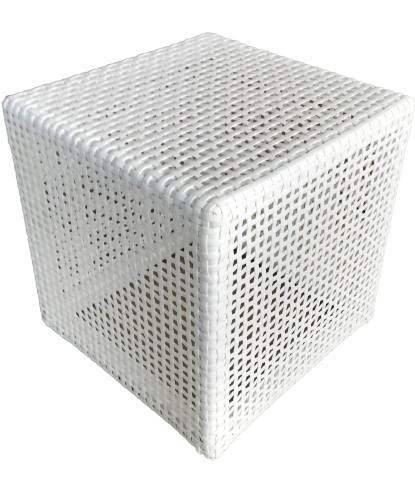 CUBE SABRINE 32X32X32 BLANC