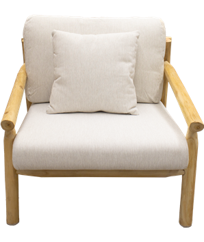 FAUTEUIL TECK ARIANA BLANC