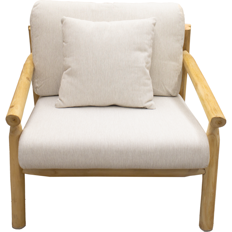 FAUTEUIL TECK ARIANA BLANC