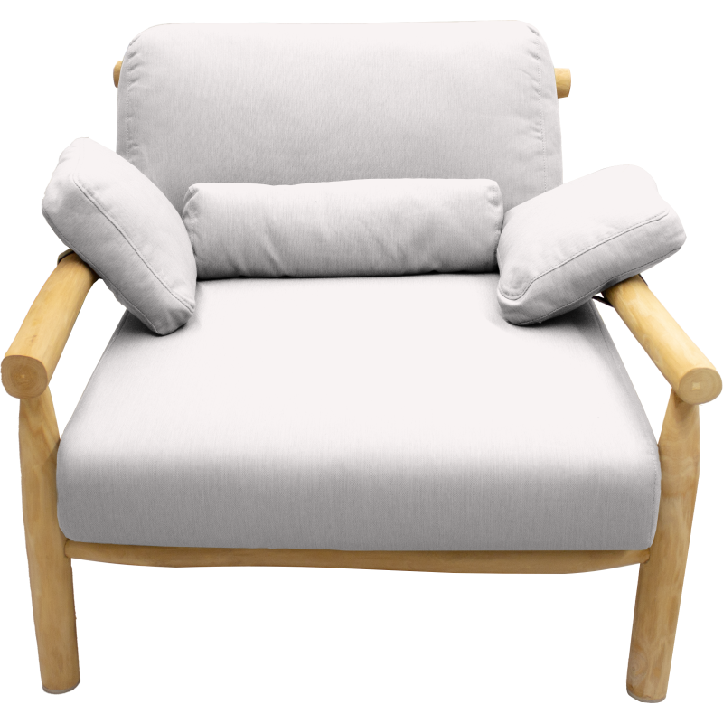 FAUTEUIL TECK CALIFORNIA BLANC