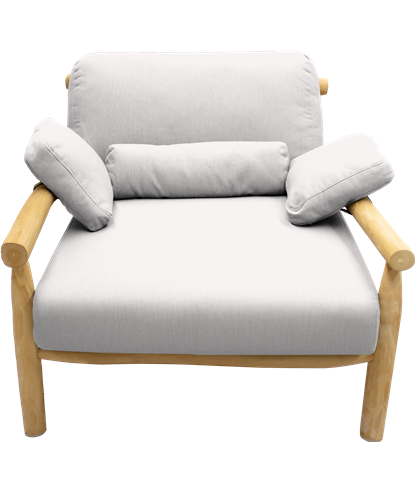 FAUTEUIL TECK CALIFORNIA BLANC