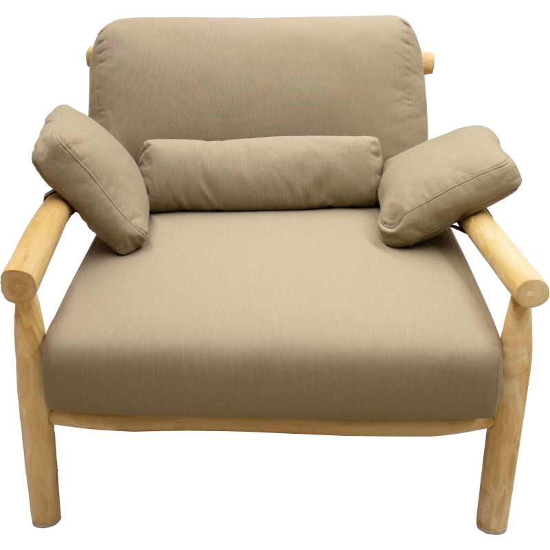 FAUTEUIL TECK CALIFORNIA TAUPE