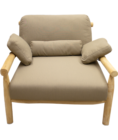 FAUTEUIL TECK CALIFORNIA TAUPE