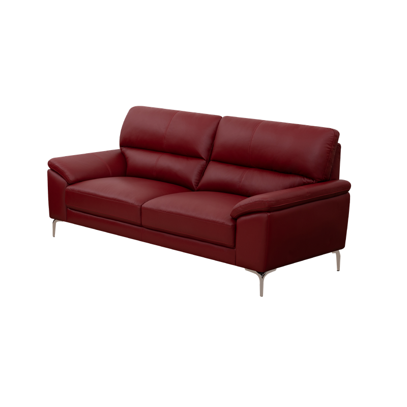 CANAPE 2P CUIR LEANDRA ROUGE