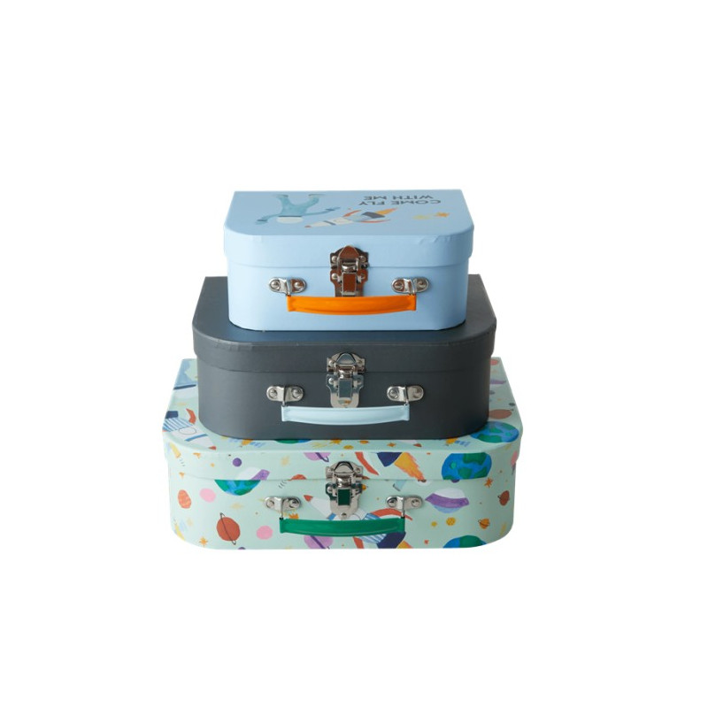 VALISETTE CARTON ENFANT SPACE X 3