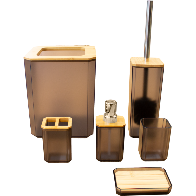 SET ACCESSOIRES SDB NOIR PLEXI
