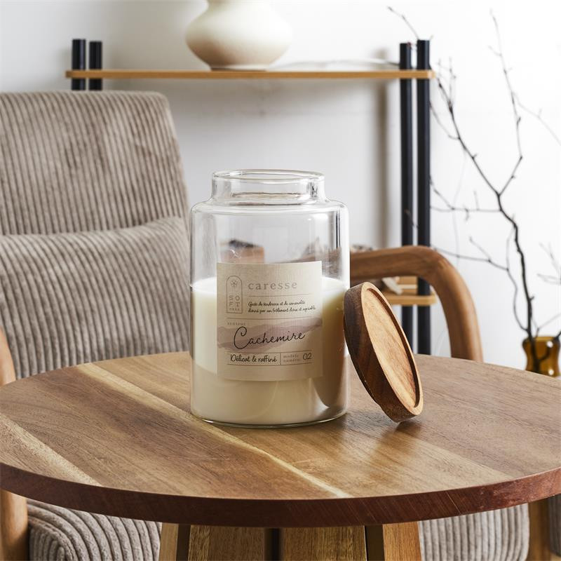 BOUGIE PARFUMEE POT TOP ACACIA SOFTNESS H16CM