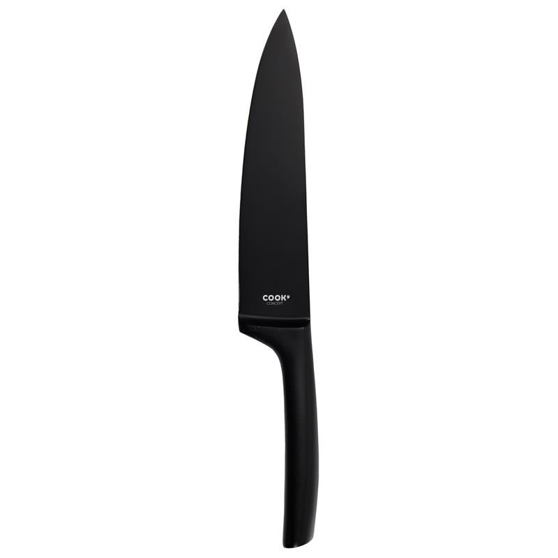 COUTEAU ACIER INOXYDABLE NOIR LAME 20CM