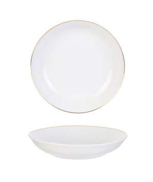 ASSIETTE CREUSE LISERE DORE 21CM
