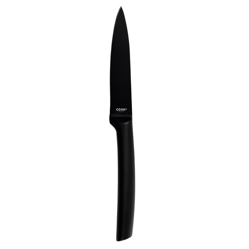 COUTEAU ACIER INOXYDABLE NOIR LAME 10CM