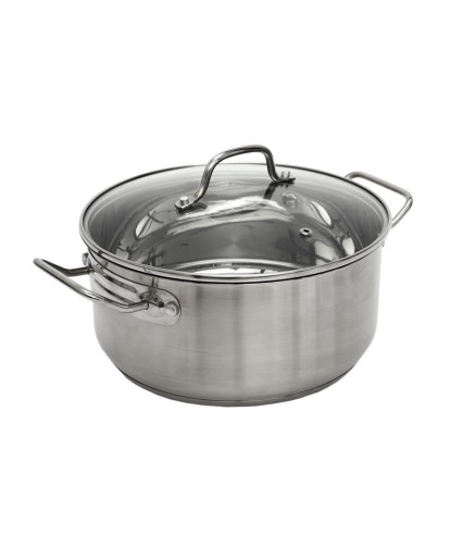FAITOUT AVEC COUVERCLE EN VERRE 24CM