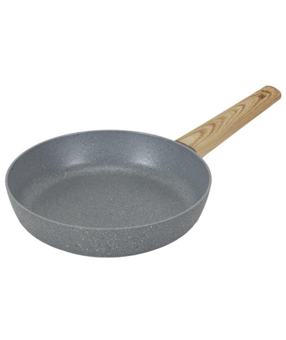 POELE ALUMINIUM FORGE MANCHE EFFET BOIS 20CM