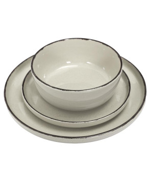 SERVICE VAISSELLE 12PCS GRES DU TEMPS BEIGE