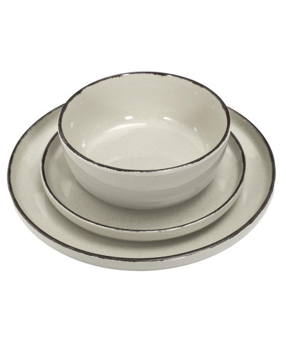 SERVICE VAISSELLE 12PCS GRES DU TEMPS BEIGE