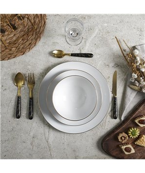 SERVICE VAISSELLE PORCELAINE 12PC ERINA