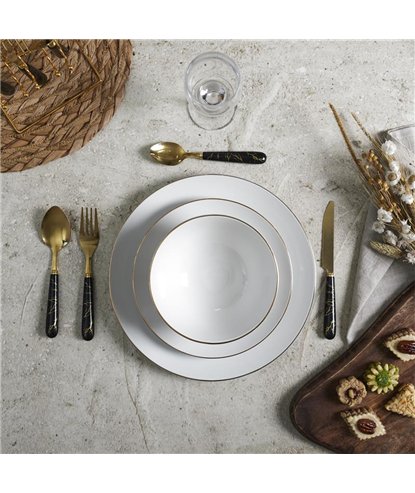 SERVICE VAISSELLE PORCELAINE 12PC ERINA