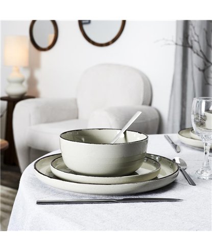 SERVICE VAISSELLE 12PCS GRES DU TEMPS BEIGE