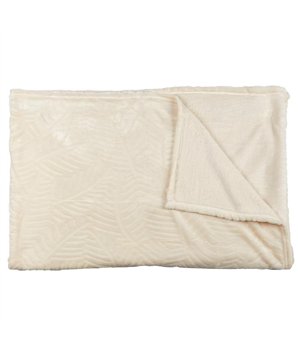 PLAID FLANELLE EMBOSSE CREME 150X200CM